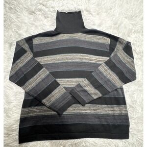 Vintage 90s Florence Tricot Sweater XL Knit Italy Striped Trippy Gramps Turtle
